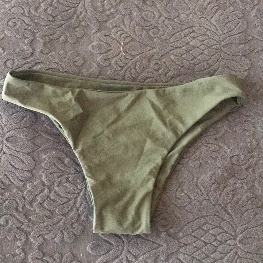 Dark Green Cheeky Bikini Bottoms